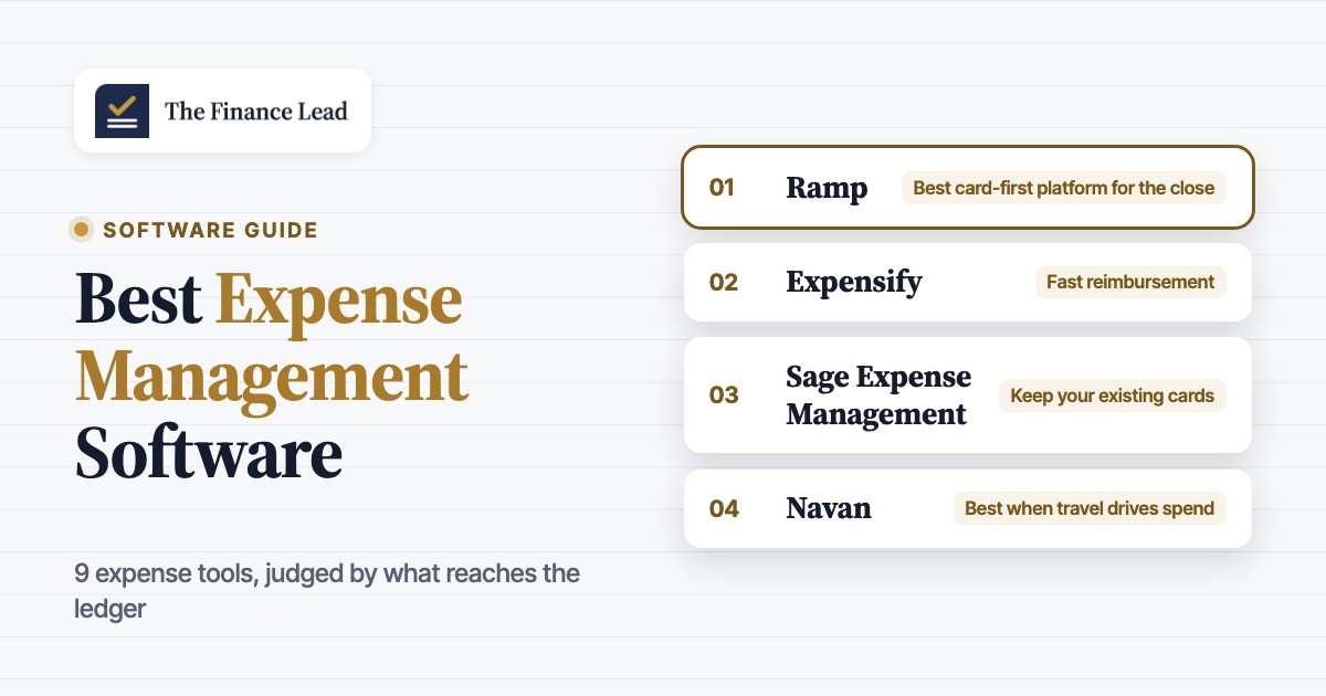 Best Expense Management Software for Finance Teams