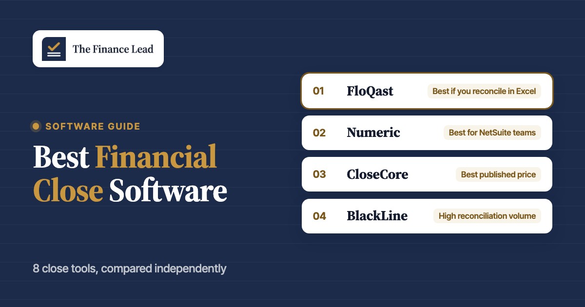 Best Financial Close Software for Accounting Teams