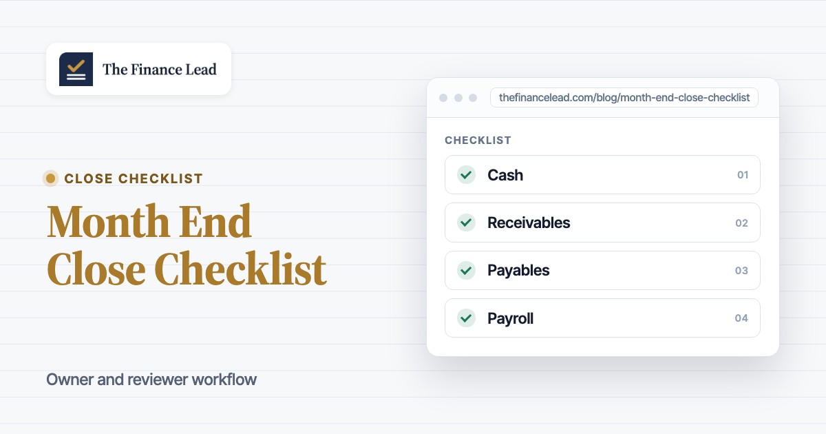 Month End Close Checklist: Tasks, Owners and Sign-Off, featured image