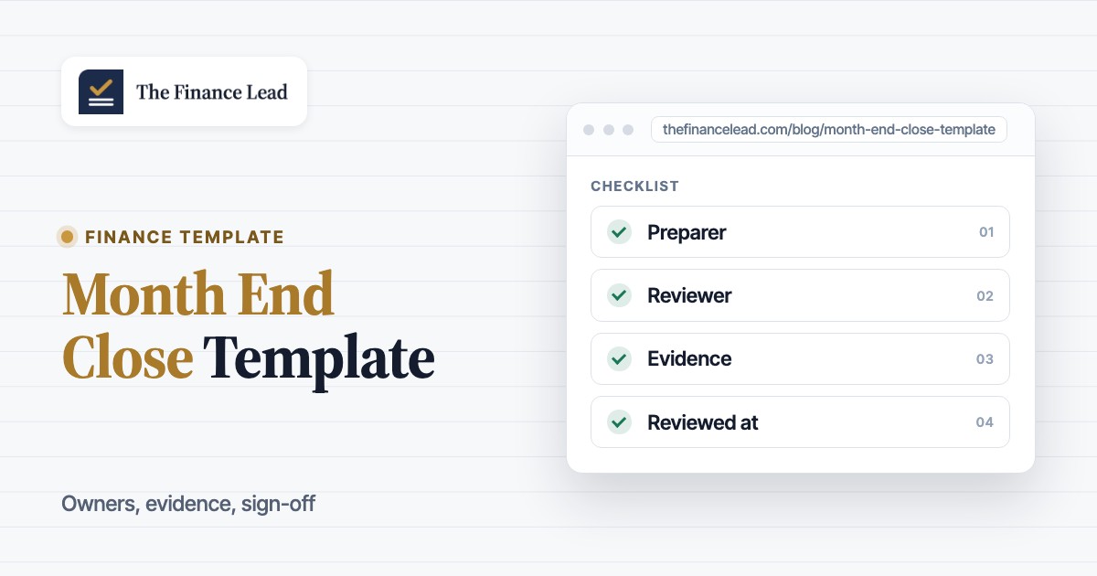 Month End Close Template: Copy-Ready Excel and Sheets Checklist, featured image