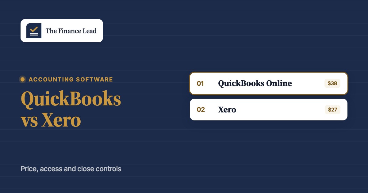 QuickBooks vs Xero: Pricing, Close Controls and Buyer Fit, featured image